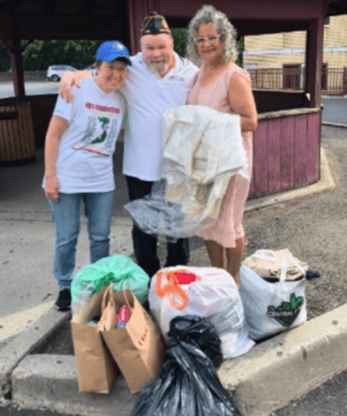 Post 419 & Veterans Org collected clothing for Dickinson HS Care Closet.